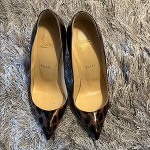 Christian Louboutin Brown and Black Leopard Heels